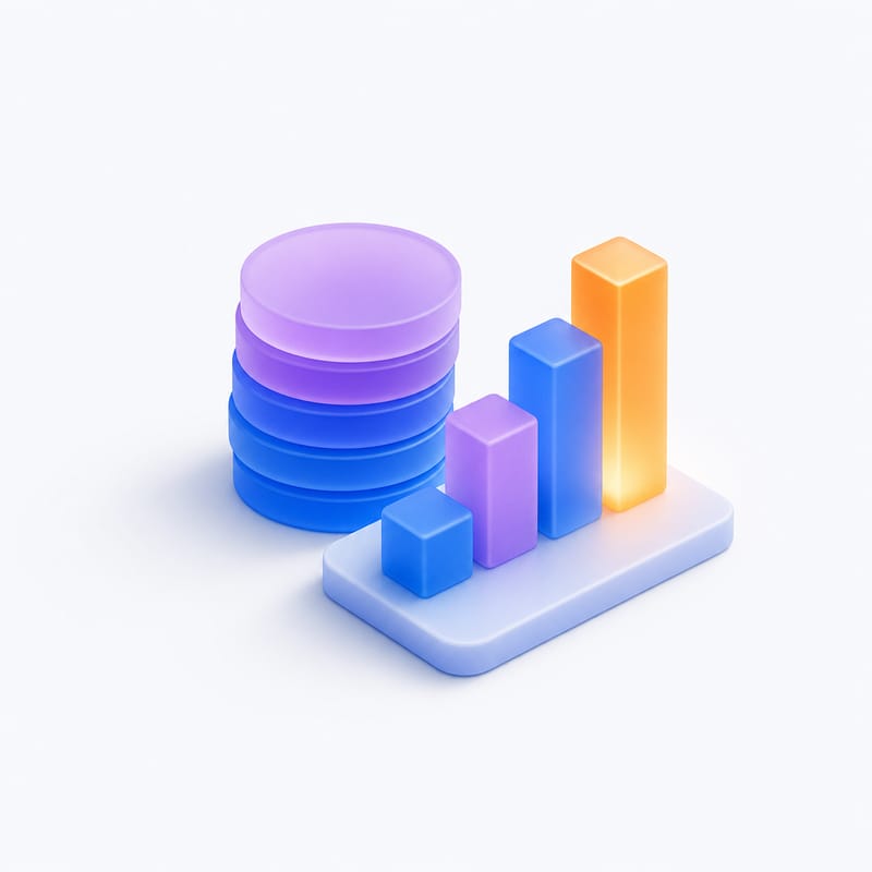 A stack of coins next to a rising bar chart